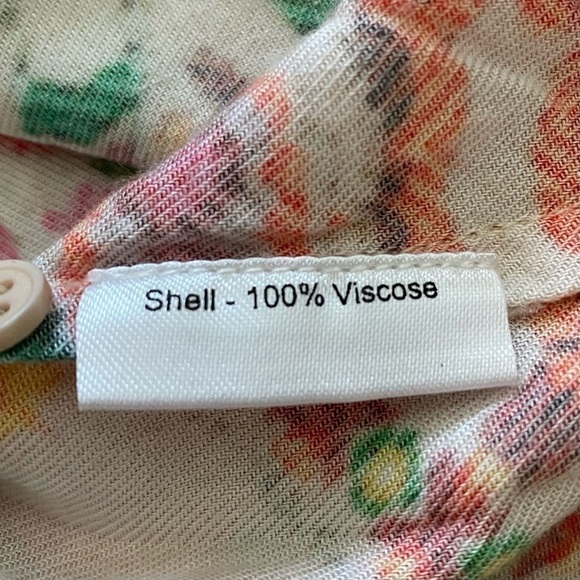 Hemant & Nandita Boho Button Front Beaded Hem Dress Orange Girl’s Size 12 - Picture 8 of 9